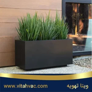 فلاورباکس فلزی با رنگ کوره‌ای